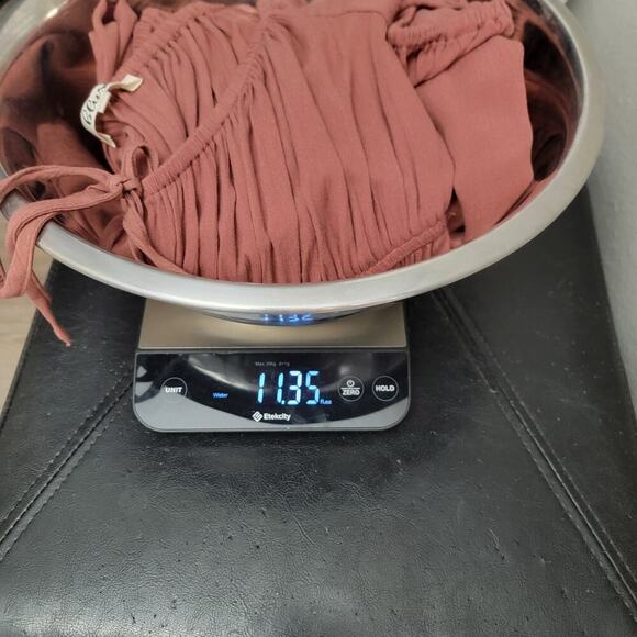 Blush Maxi Dress S Puff Sleeve Ruffle Hem Cottagecore Boho Style - Picture 9 of 9